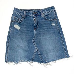 Old Navy Raw Hem Denim Skirt Size 0